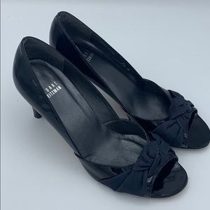 Stuart Weitzman denim knot heels